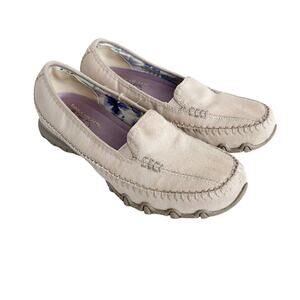 Skechers Tan Biker Pedestrian Slip On Shoes Sz 7